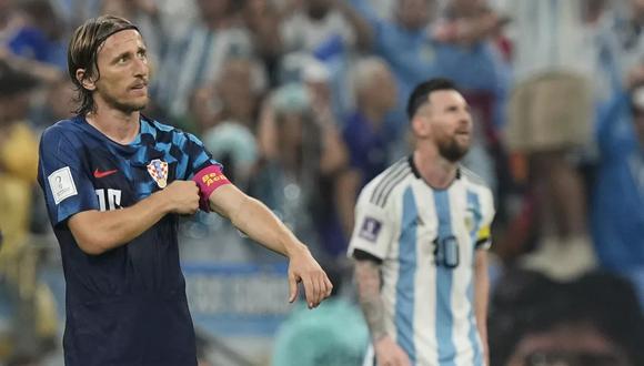 Te contamos lo que expresó Luka Modric en zona mixta tras la eliminación de Croacia a manos de Lionel Messi y compañía por la semifinal de Qatar 2022. (Foto: AP)