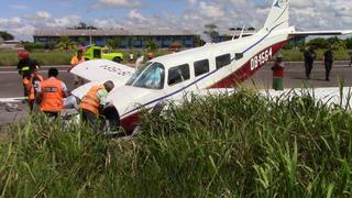 Yurimaguas: avioneta sufre percance al aterrizar en aeropuerto