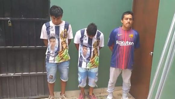 Trujillo: policía captura a tres presuntos integrantes de La Jauría