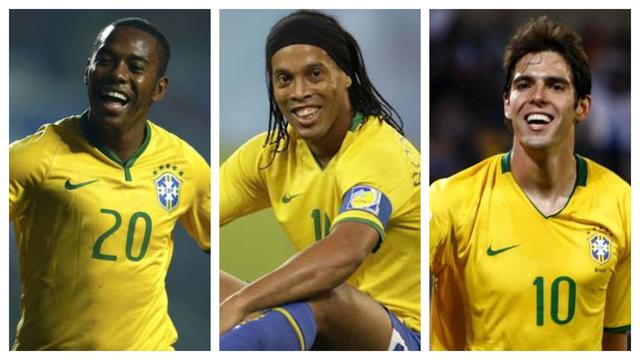 Robinho, Ronaldinho y Kaká (Foto: AFP)