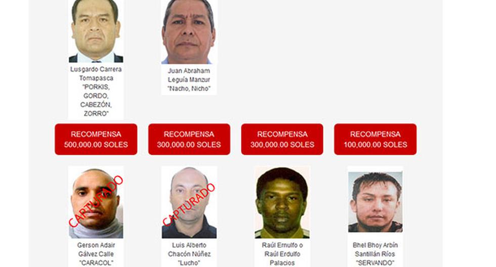 Conoce la lista de los 76 delincuentes más buscados por la Policía Nacional en el Perú. (Foto: Policía Nacional)