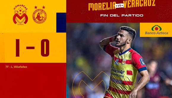 Monarcas Morelia venció 1-0 a Veracruz por el Torneo Apertura de Liga MX | Foto: Morelia
