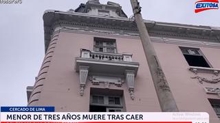 Centro de Lima: niño de 3 años muere tras caer del tercer piso de inmueble en la plaza Dos de Mayo