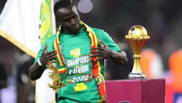 Sadio Mané se coronó campeón de la Copa Africana de Naciones con Senegal | Foto: REUTERS
