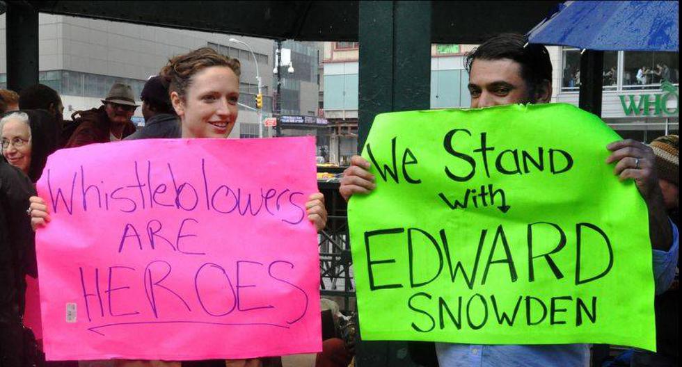 Diversas personas se han manifestado en solidaridad a Snowden. (Foto: flickr.com/photos/fleshmanpix)