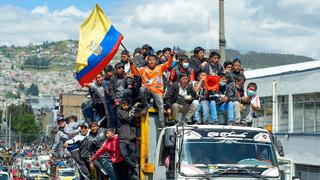Manifestantes indígenas llegan a Quito tras liberación de su líder Leonidas Iza