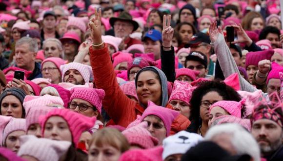 La marcha de las Mujeres fue convocada en Washington, D.C. el 21 de enero de 2017. Foto: Getty images, vía BBC Mundo