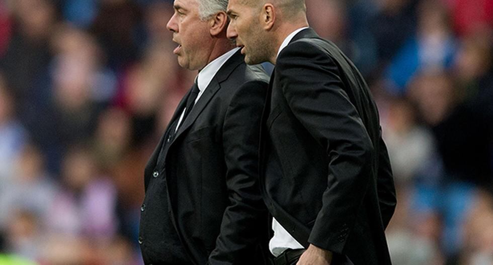 Carlo Ancelotti, técnico del Bayern Munich, contó un detalle poco conocido de su relación su exasistente y actual entrenador del Real Madrid, Zinedine Zidane. (Foto: Getty Images)