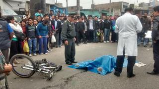 SJM: ciclista murió atropellado por bus en avenida Pachacútec