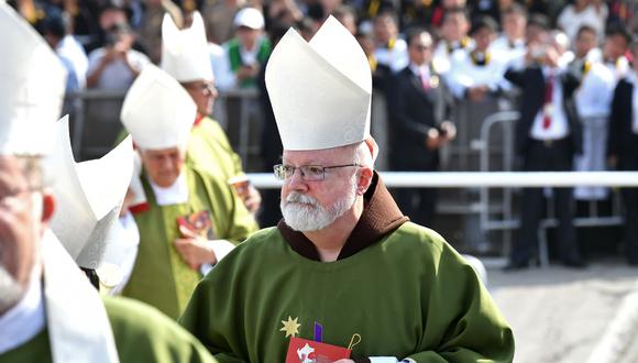 El cardenal y asesor del papa Francisco, Sean O’Malley, participó de la misa oficiada en Lima por el Sumo Pontífice. (AFP)