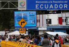 Venezolanos congestionan frontera de Ecuador para intentar llegar a Perú