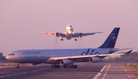 VIDEO: Avión casi se estrella con otro en aeropuerto de España