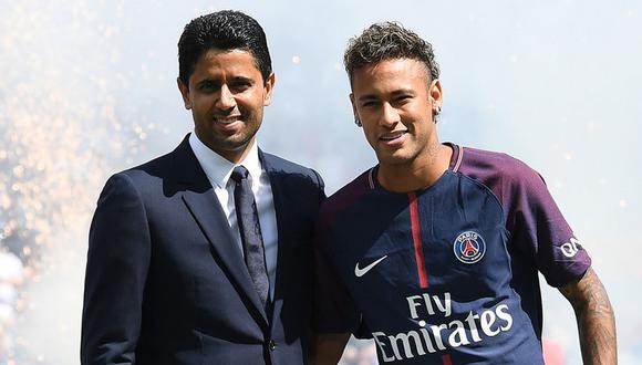 Nasser Al-Khelaifi, presidente del PSG, ha asegurado que Neymar no tiene ninguna intención de irse al Real Madrid en el siguiente mercado de pases. "No está en venta", precisó. (Foto: AP)