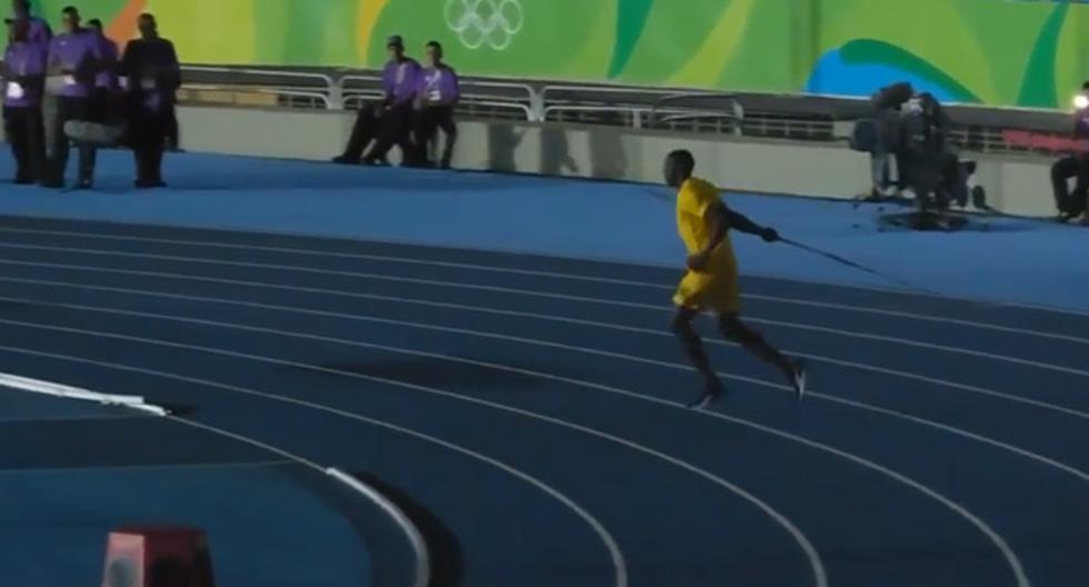 Usain Bolt demostró que el lanzamiento de jabalina no es la lucha. (Foto y Video: YouTube)