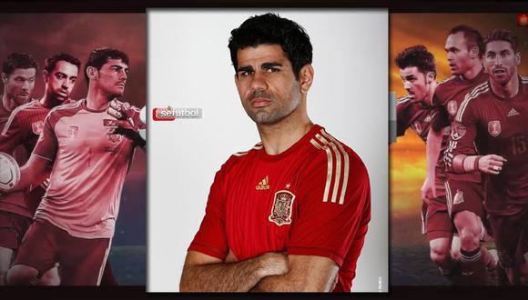 Diego Costa posó con la camiseta de España por primera vez