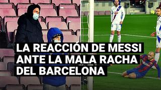 La reacción de Lionel Messi por el empate de Barcelona ante Eibar en LaLiga 