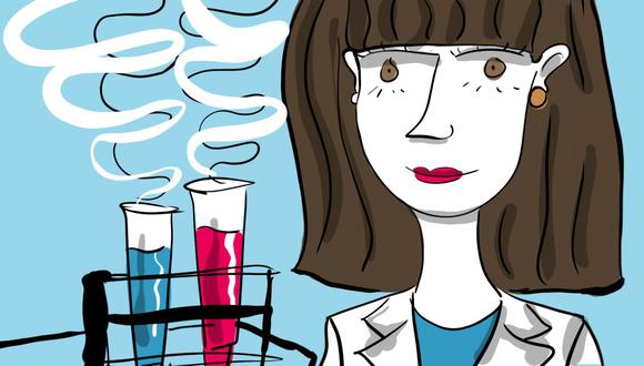 "las mujeres sí desean tener oportunidades en las ciencias, es solo que muchas se encuentran atrapadas" (Ilustración: Giovanni Tazza).
