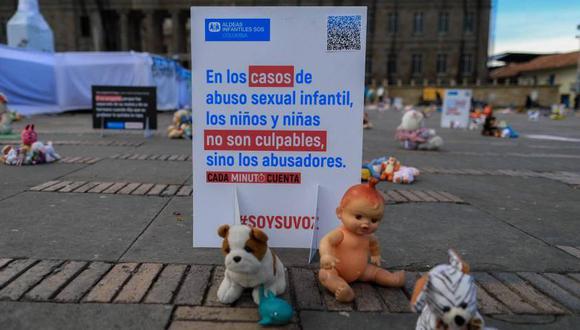 Foto de una protesta contra el abuso sexual infantil en Bogotá. (FOTO: Archivo EL TIEMPO).