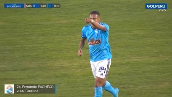 Fernando Pacheco marcó el primer para Sporting Cristal. (Captura y video: Gol Perú)