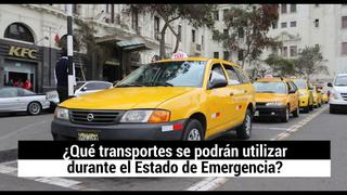 Coronavirus en Perú: ¿Qué transportes se podrán utilizar durante el Estado de Emergencia?
