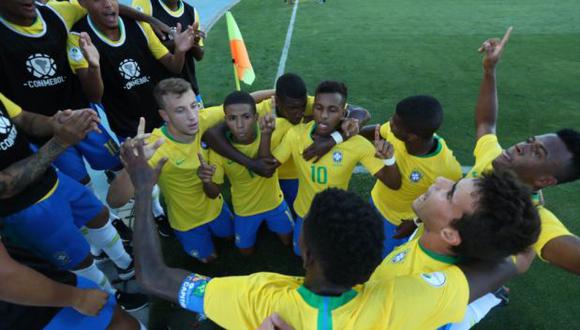 Brasil vs. Venezuela: Rodrygo y la gran definición para el 1-0 a favor de la verdeamarela. | Foto: Sudamericano Sub 20