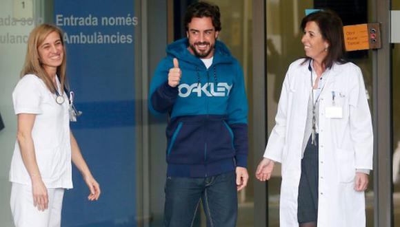 Fernando Alonso abandonó hospital tras accidente del domingo