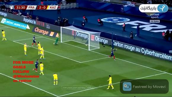 Gol de Kylian Mbappé para el 3-0 de Francia vs. Kazajistán
