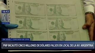 PNP incautó más de US$ 5 millones falsos en local de la Av. Argentina | VIDEO