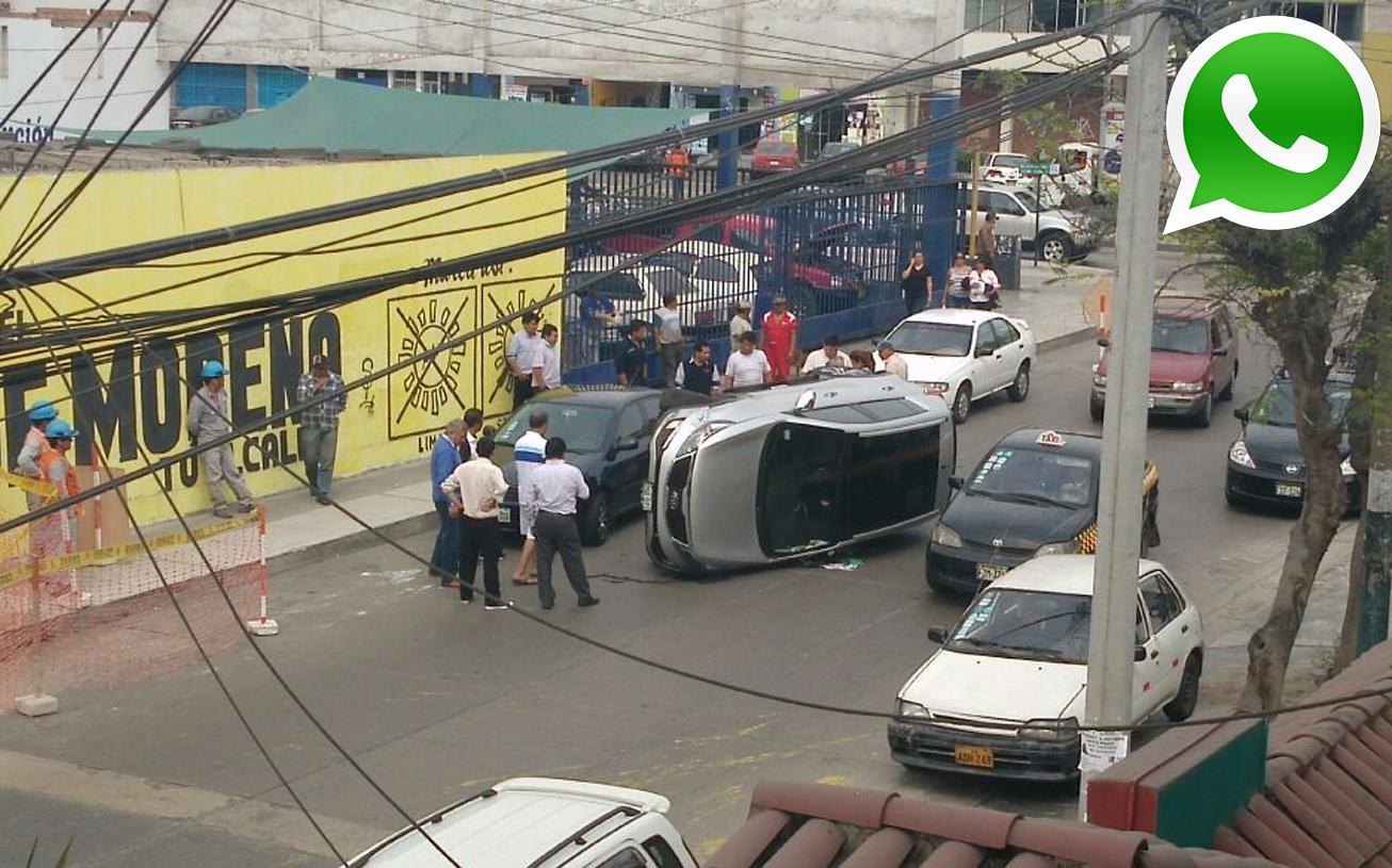 Vía WhatsApp: accidente por semáforos malogrados en San Miguel - 1