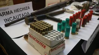 Trujillo: policía incauta armas de fuego, municiones y cartuchos