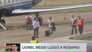 Lionel Messi llegó a Rosario para pasar Navidad con su familia