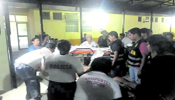 Los agentes policiales, atacados a balazos, fueron trasladados al centro de salud de Tambogrande (Piura). Los médicos certificaron el deceso del efectivo Cristhofer Álamo Labrín (25).