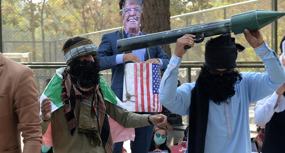 Protesta satírica en Afganistán contra Donald Trump. (Foto referencial: AFP/archivo)