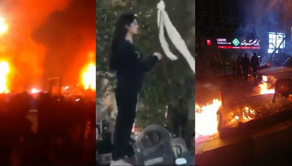 Edificios y autos incendiados, así protesta Irán [VIDEOS]. (Foto: Captura)