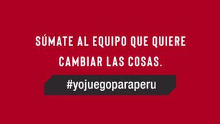 Participa en el movimiento "¿Para qué Perú juegas?" y responde con el hashtag #yojuegoparaperu