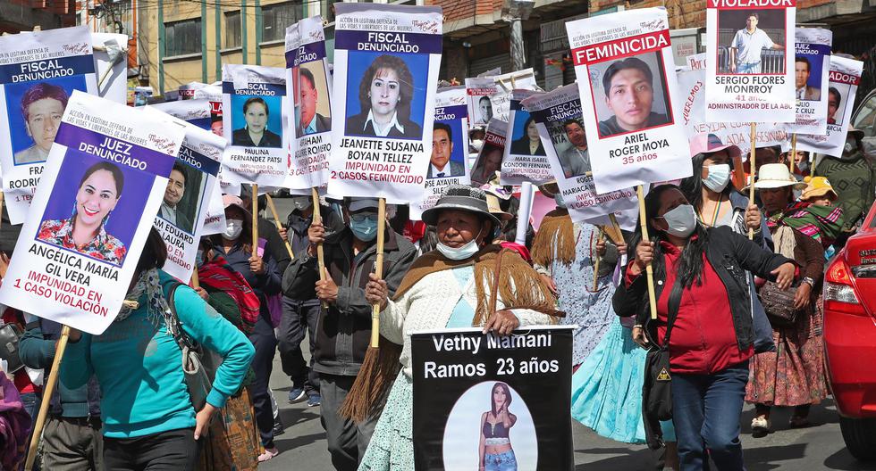 Día de la Mujer en Bolivia: Mujeres marchan con fotos de violadores, feminicidas y fiscales corruptos | 8M | 8 de Marzo | Feminicidio | MUNDO | EL COMERCIO PERÚ