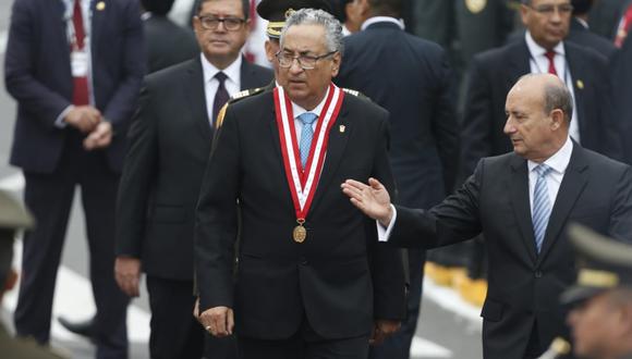 El presidente del Poder Judicial habló ante la prensa luego de la Gran Parada Militar en la que también estuvo Martín Vizcarra. (Foto: GEC / Video: Canal N)