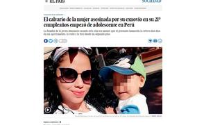 Medios de España conmocionados por el feminicidio de joven peruana