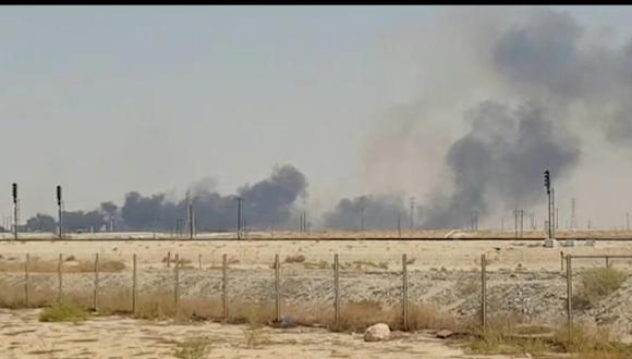 Arabia Saudita intenta restablecer producción de petróleo tras ataque con drones. Foto y video: AFP