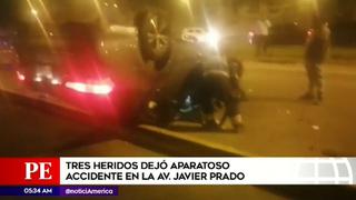 San Borja: tres heridos tras aparatoso accidente en la Av. Javier Prado 