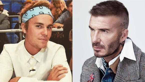 El joven cantante le jugó una broma al ex futbolista David Beckham. (Foto: Composición/Instagram)