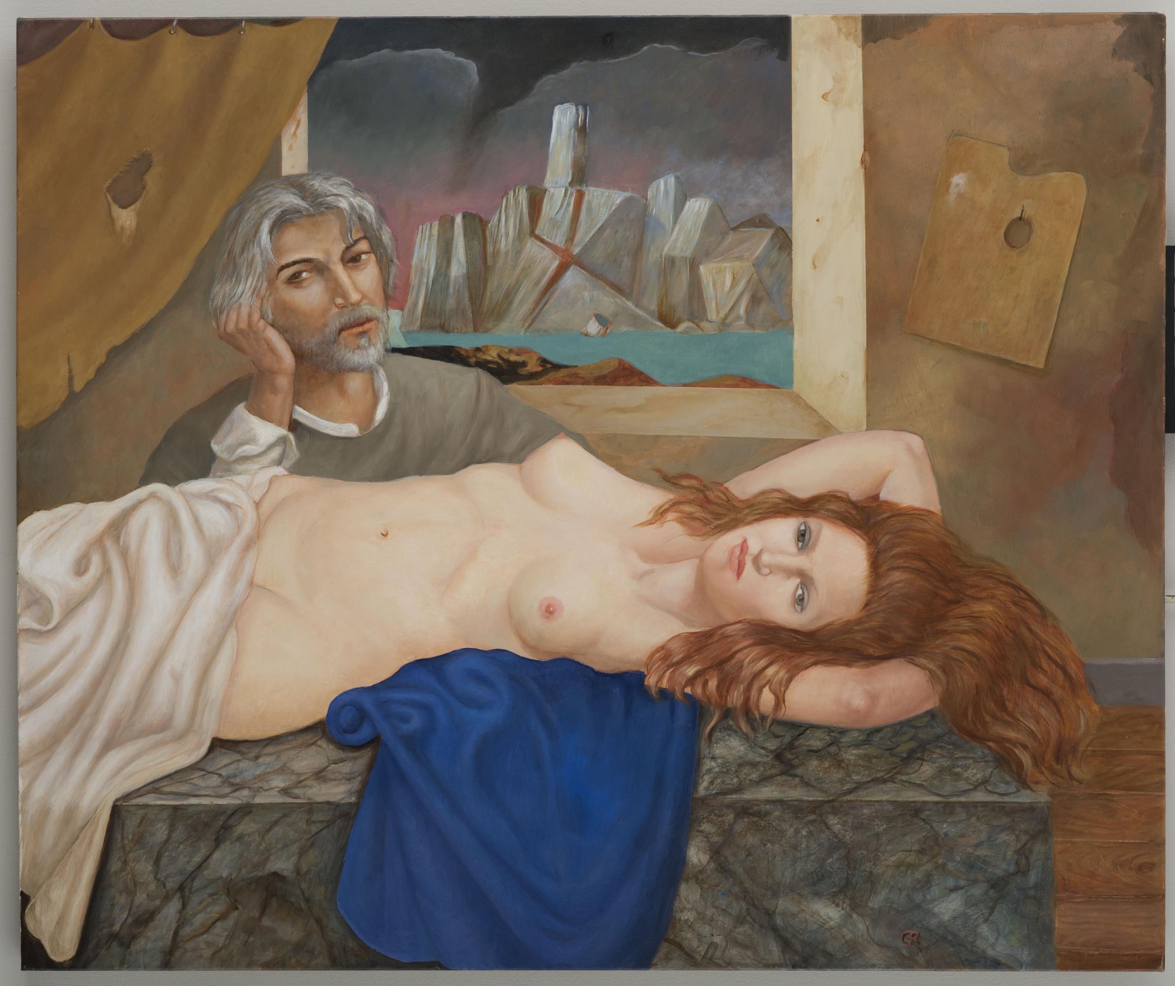 “La pose” ( 2016 ), obra donde el artista y su musa figuran retratados.