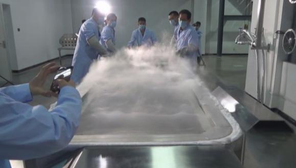 El cuerpo se conserva a 190 grados bajo cero. (Foto: captura South China Morning Post)