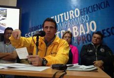 Venezuela: Capriles no acudirá a reunión convocada por Maduro 