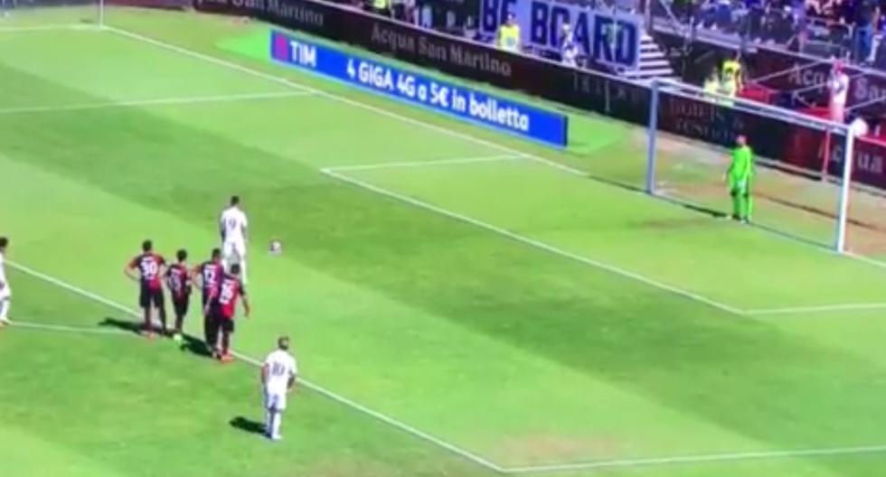 Gianluca Lapadula decretó el empate del AC Milan frente al Cagliari por la Serie A. (Foto: Captura)