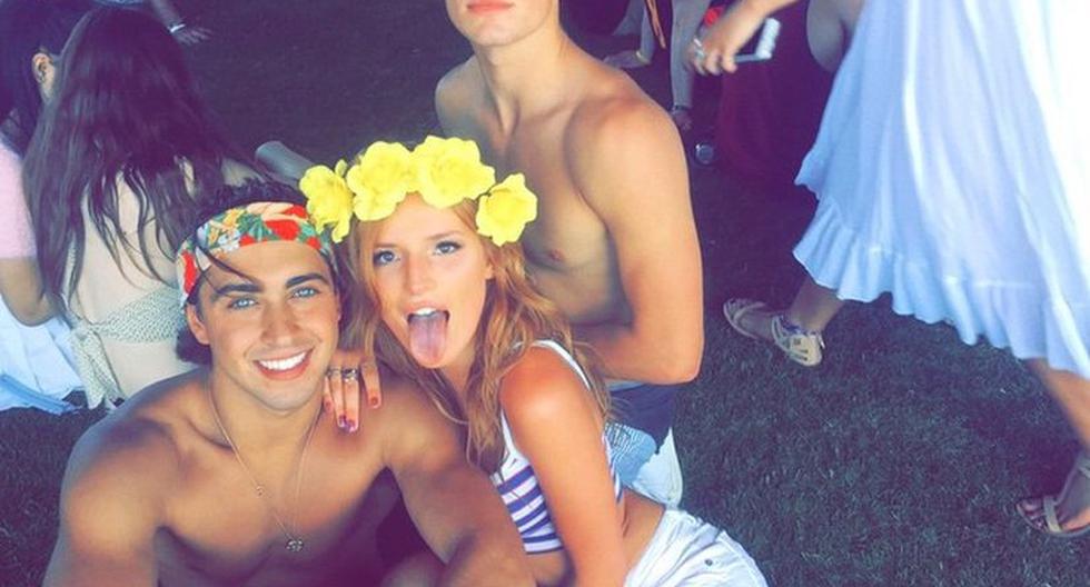 Bella Thorne con dos amigos en Festival de Coachella. (Foto: Instagram)