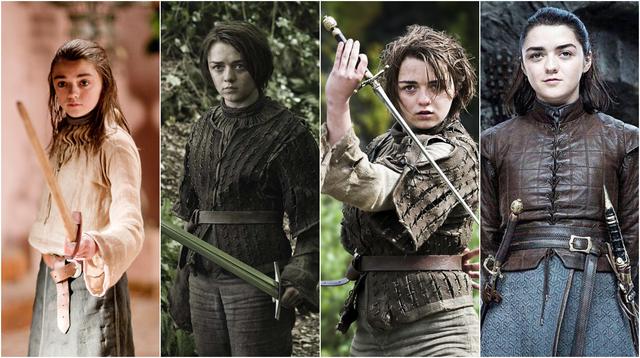 La evolución de Arya Stark en la serie "Game of Thrones". (Foto: Difusión)