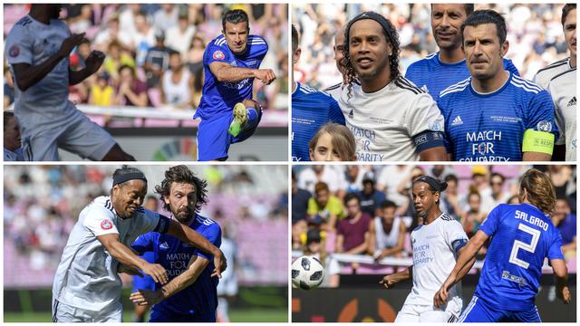 Ronaldinho, Figo, Pirlo y otros cracks jugaron cotejo amistoso benéfico | FOTOS