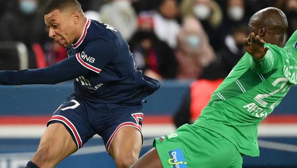 PSG enfrentó a Saint-Étienne por la Ligue 1. Foto: AFP
