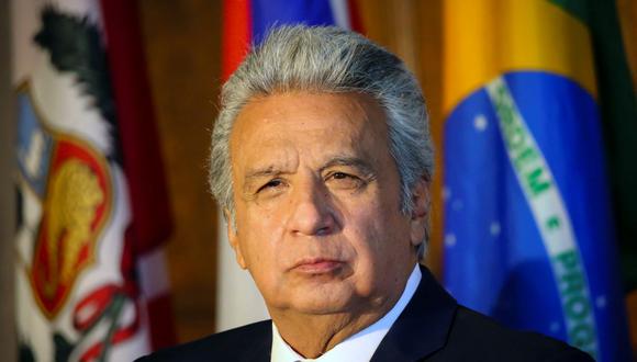 Lenín Moreno deja la Presidencia de Ecuador con 9,3 % de aprobación a su gestión. (EVA MARIE UZCATEGUI / AFP).